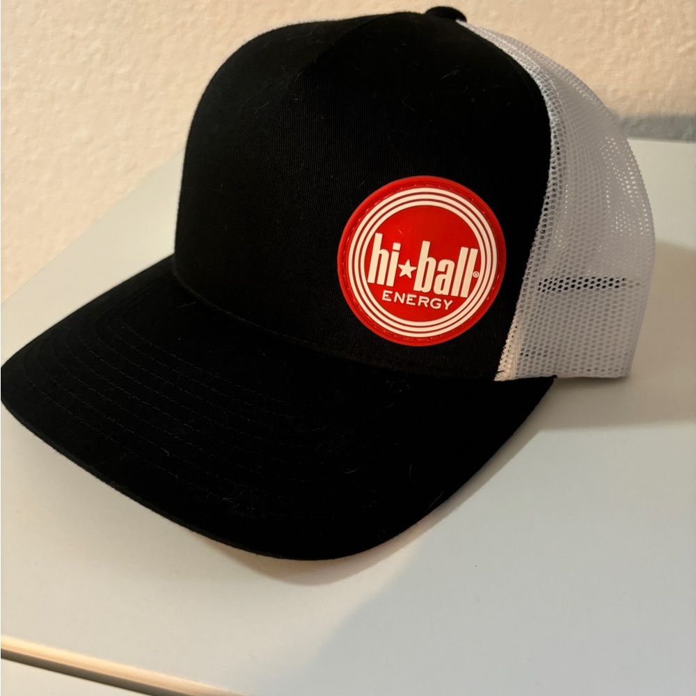 Hi-Ball Energy Black and White Trucker Hat snap back the classics yupoong unisex